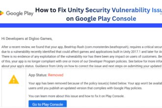 How to Fix Unity Security Vulnerability Issue on Google Play Console