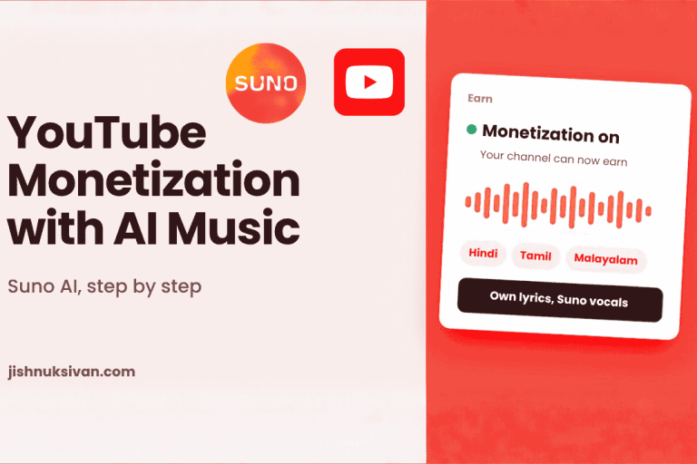 YouTube monetization with AI music using Suno AI
